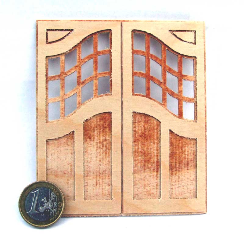 F-01 Große Holztüre/Spur 1:22,5